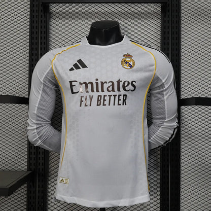 Real Madrid 2025-26 Home Kit - Long Sleeve 