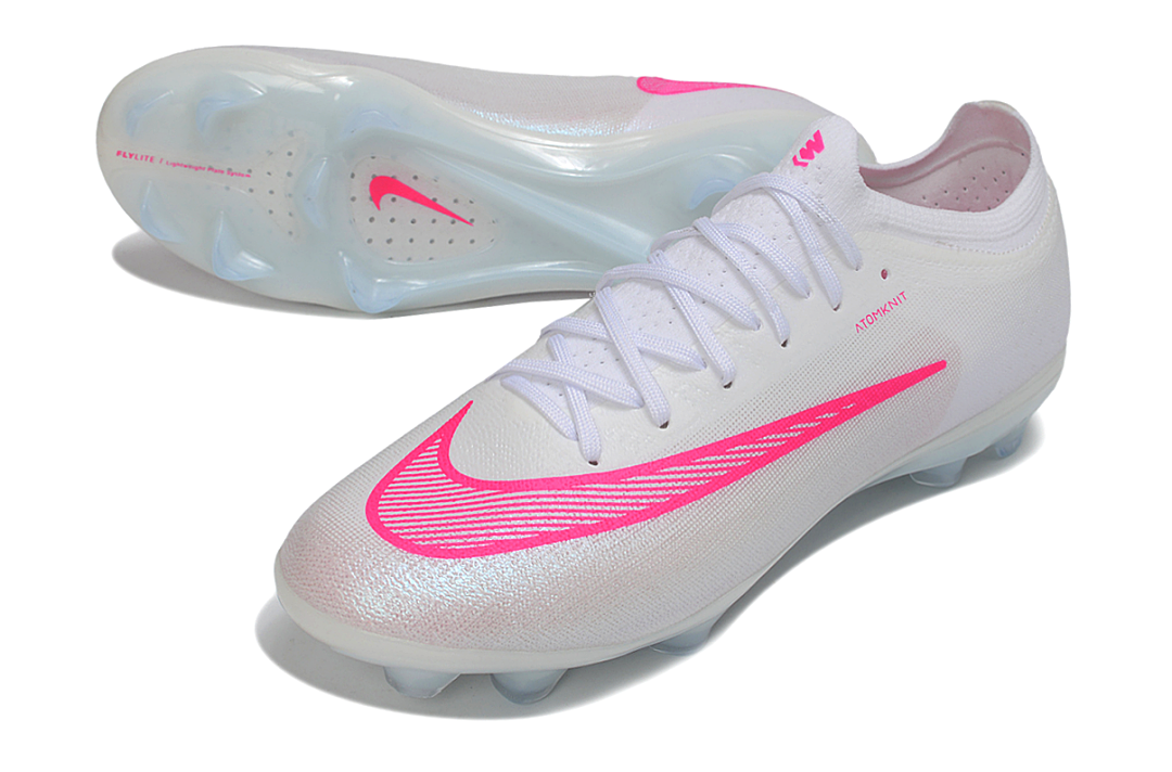 Nike Air Zoom Mercurial Vapor 15 Elite FG - White/Pink Blast/Volt 